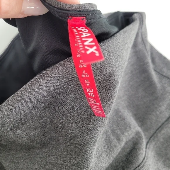 Spanx grey Pull On Stretch Ankle Length Ponte Legging with Side Slits XLARGE